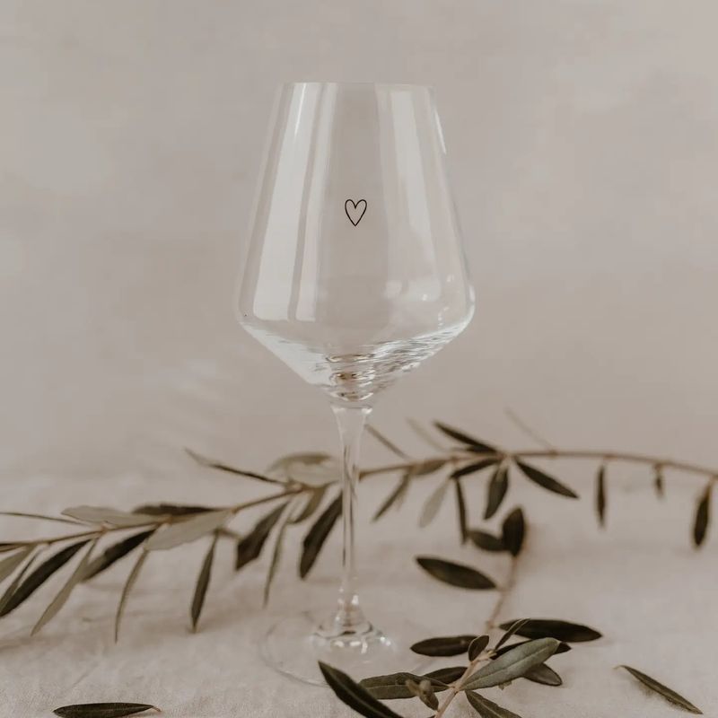 Verre à vin 490 ml avec cœur