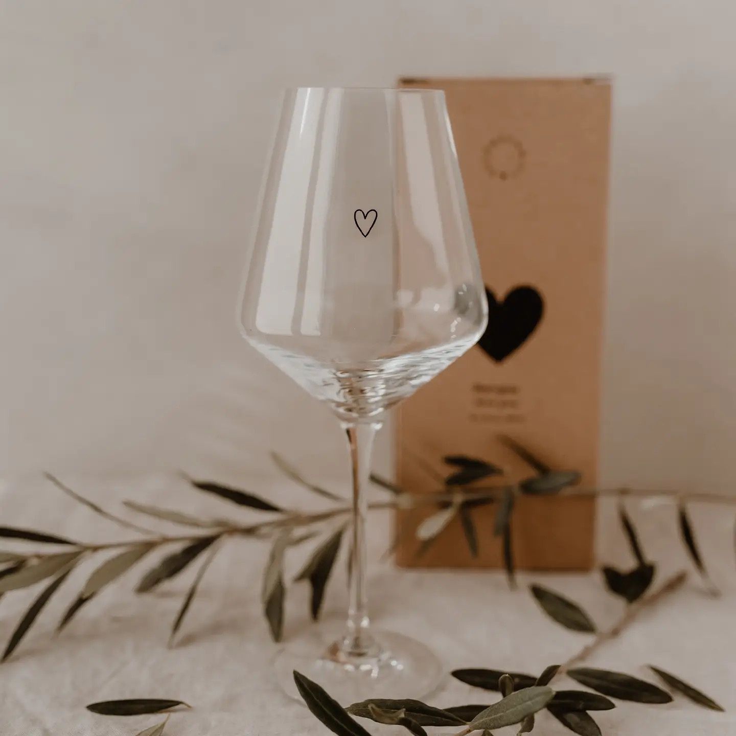 Verre à vin 490 ml avec cœur