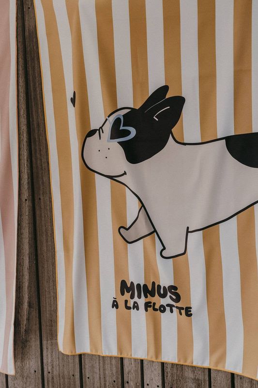 Serviette microfibre enfant - Minus - Bouledogue