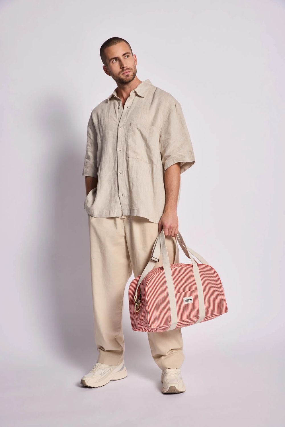 Sac week-end Charlie - Rayures rouge