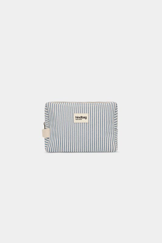 Trousse de toilette Leon - Rayures bleu
