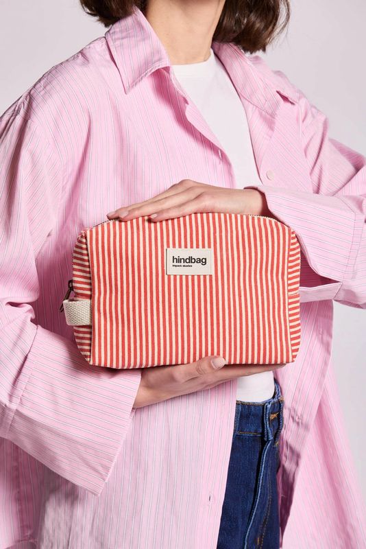 Trousse de toilette Leon - Rayures rouge