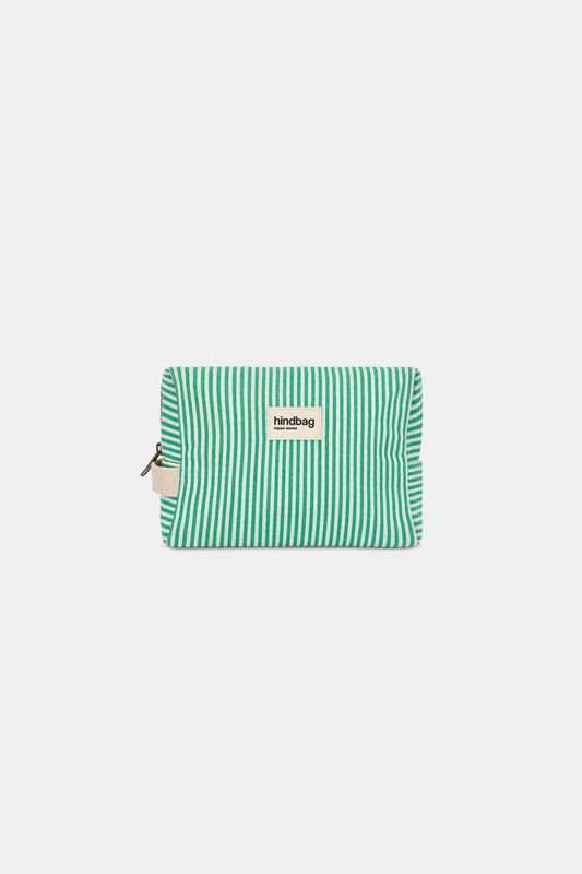 Trousse de toilette Leon - Rayures vert