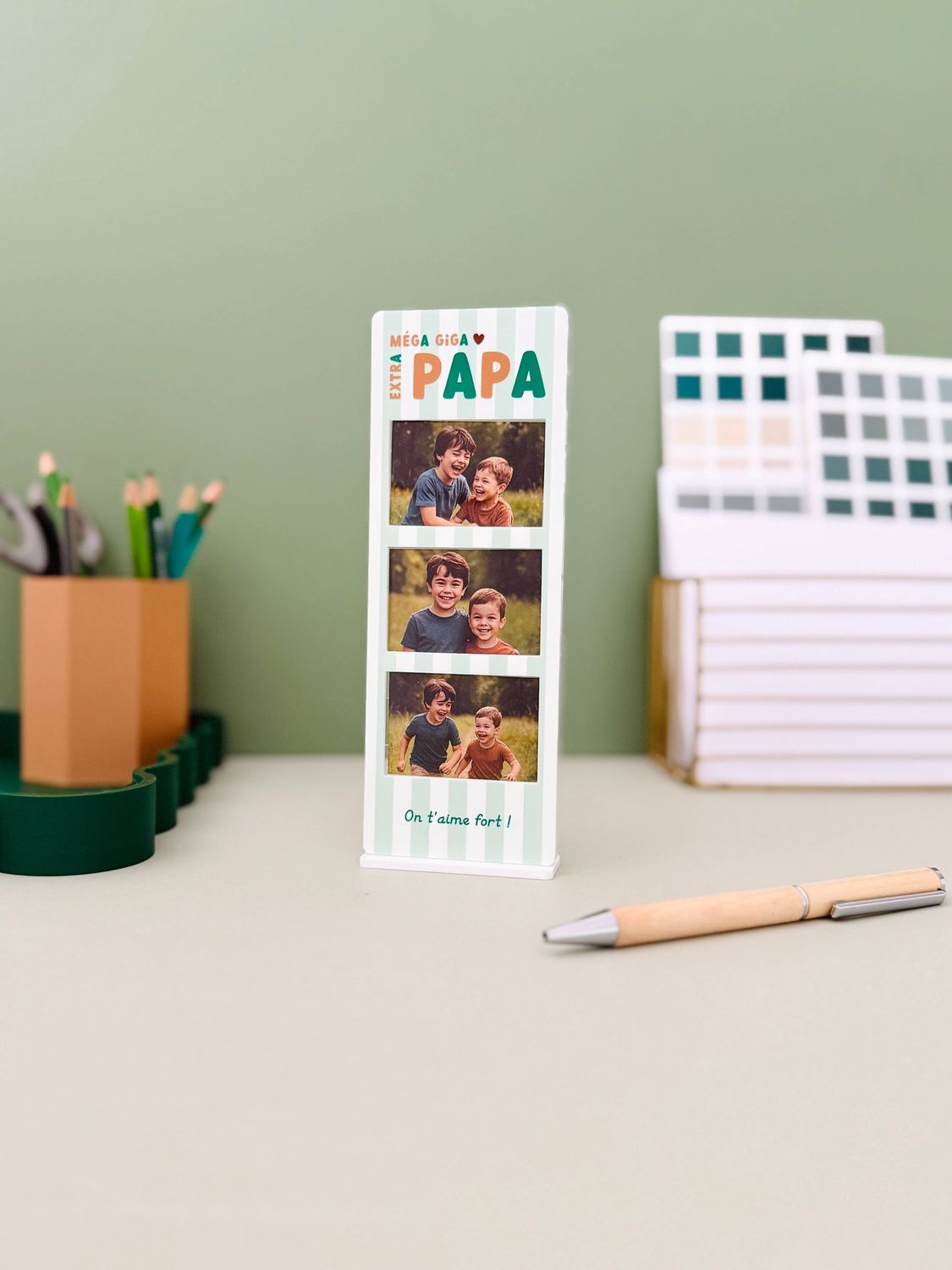 Cadre photomaton Extra méga giga papa - Cadeau papa