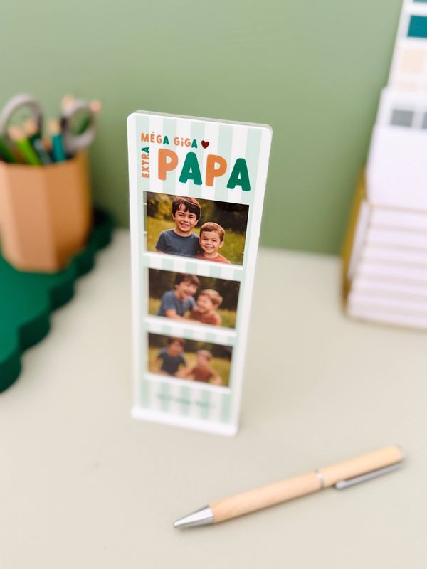 Cadre photomaton Extra méga giga papa - Cadeau papa