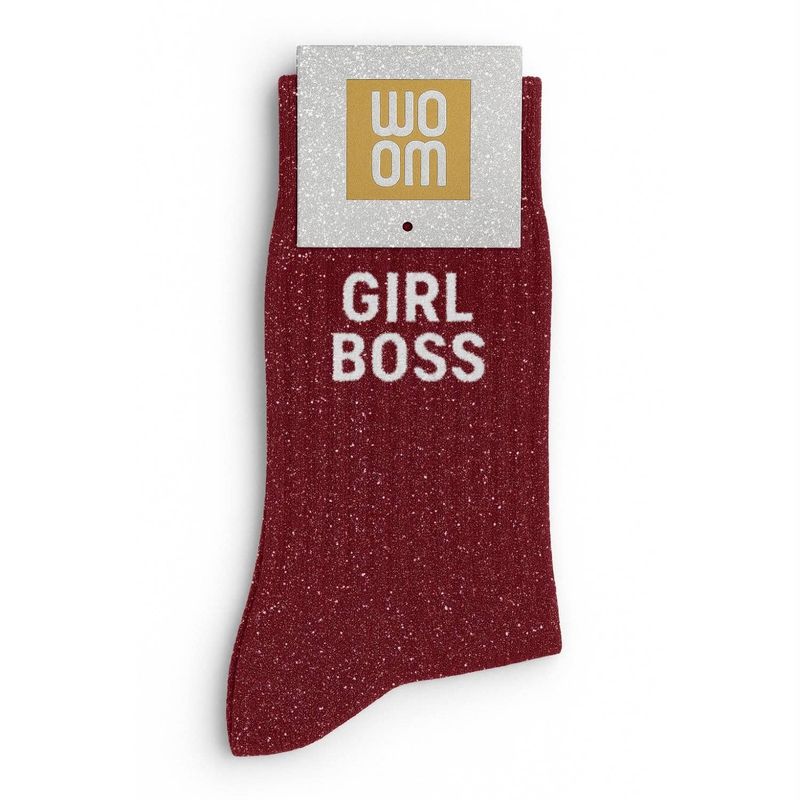 Chaussettes à Paillettes - Girl Boss  Cherry Pop