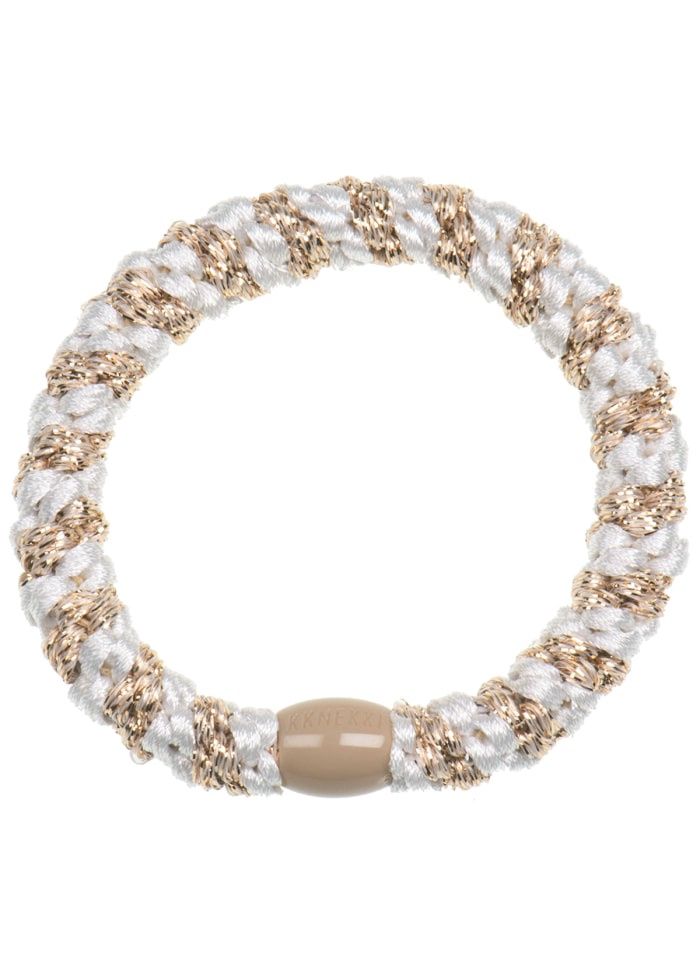 KKNEKKI - White Beige glitter stripe