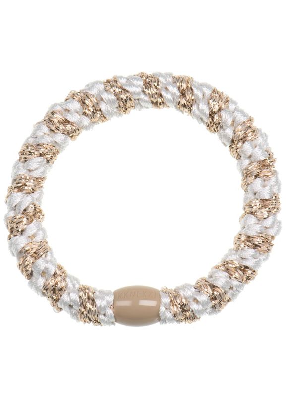 KKNEKKI - White Beige glitter stripe