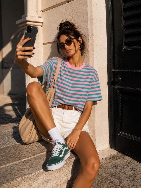T-shirt Oversize - Rayé