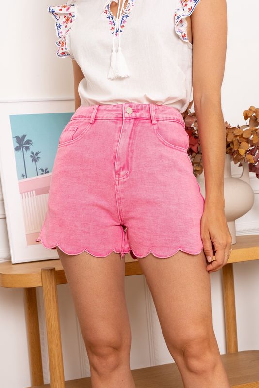 Short - Vagues Fuchsia