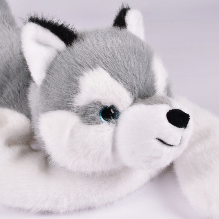 Peluche lestée Chien Husky - 50 cm- Podcoll