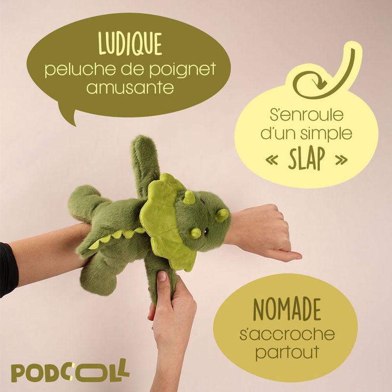 Bracelet Slap Dinosaure- 25 cm- PODCOLL