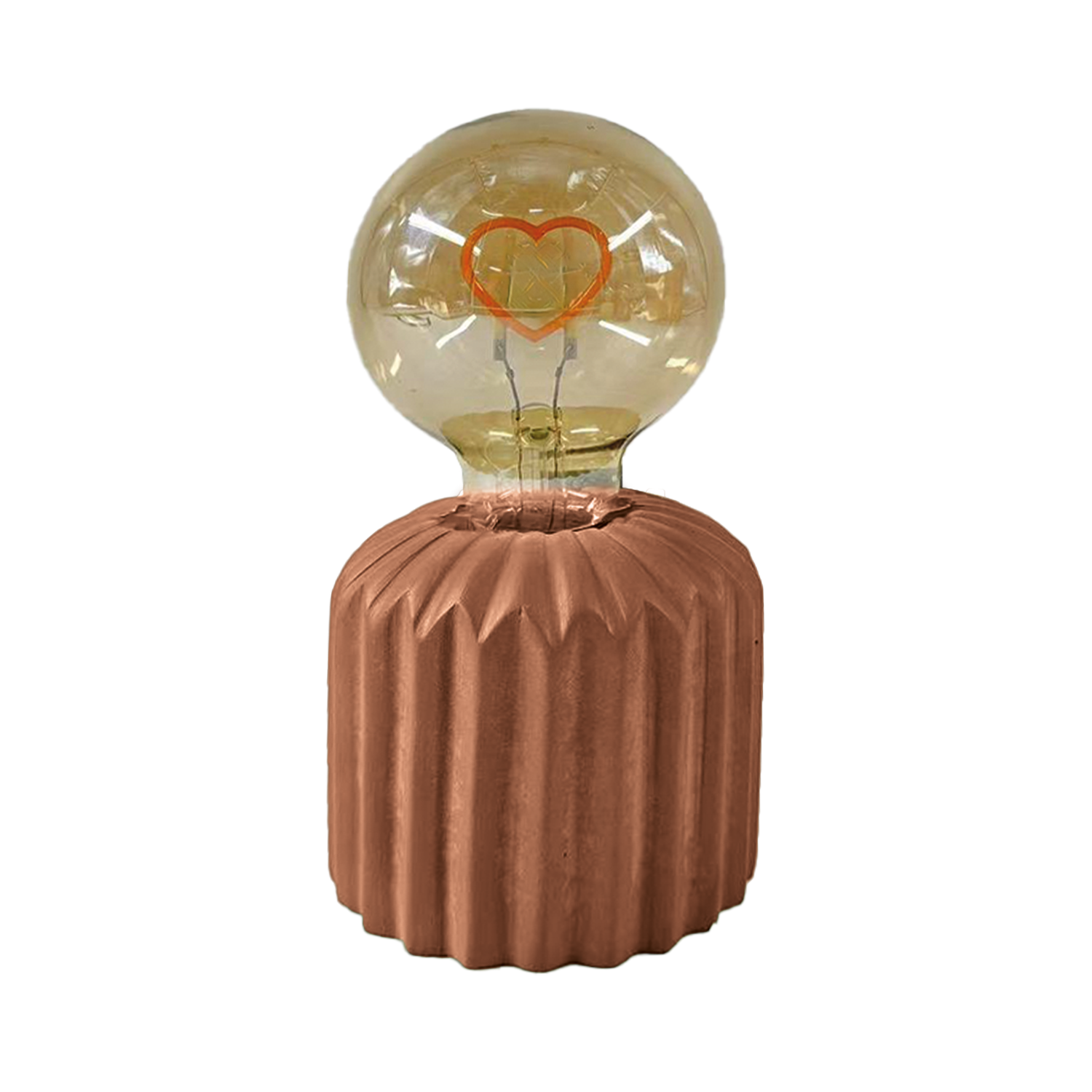 Mini lampe LED - Coeur Marron