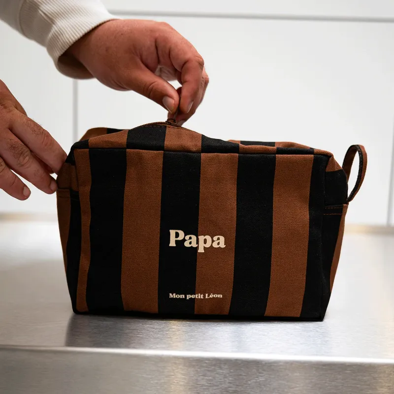 Trousse de toilette coton Rayures - Papa