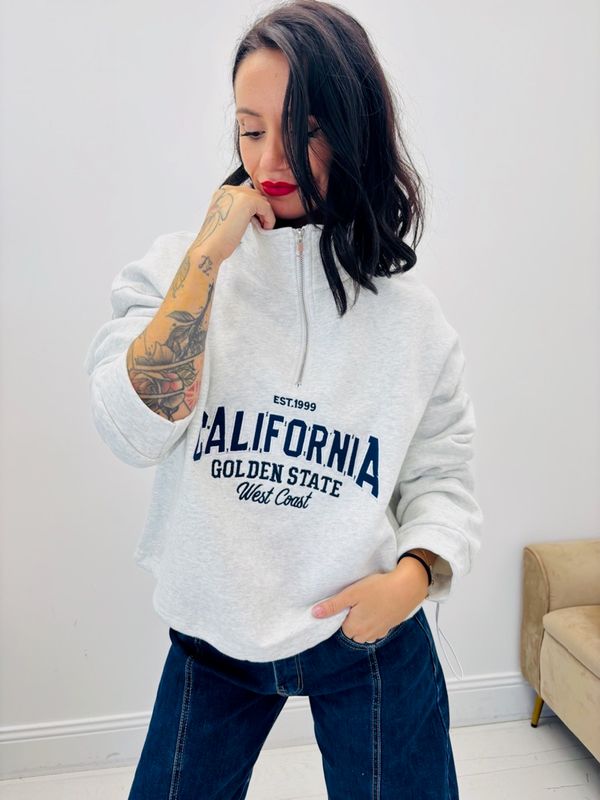 Sweat casual California - Gris