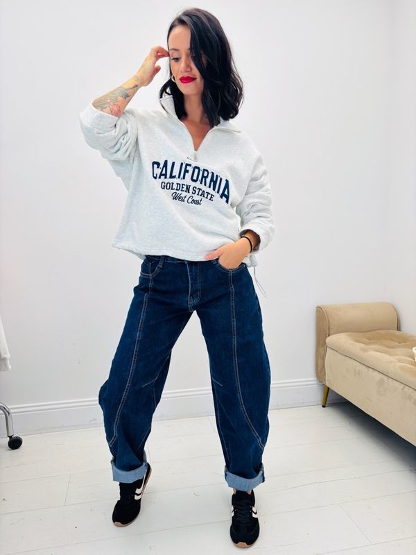 Sweat casual California - Gris