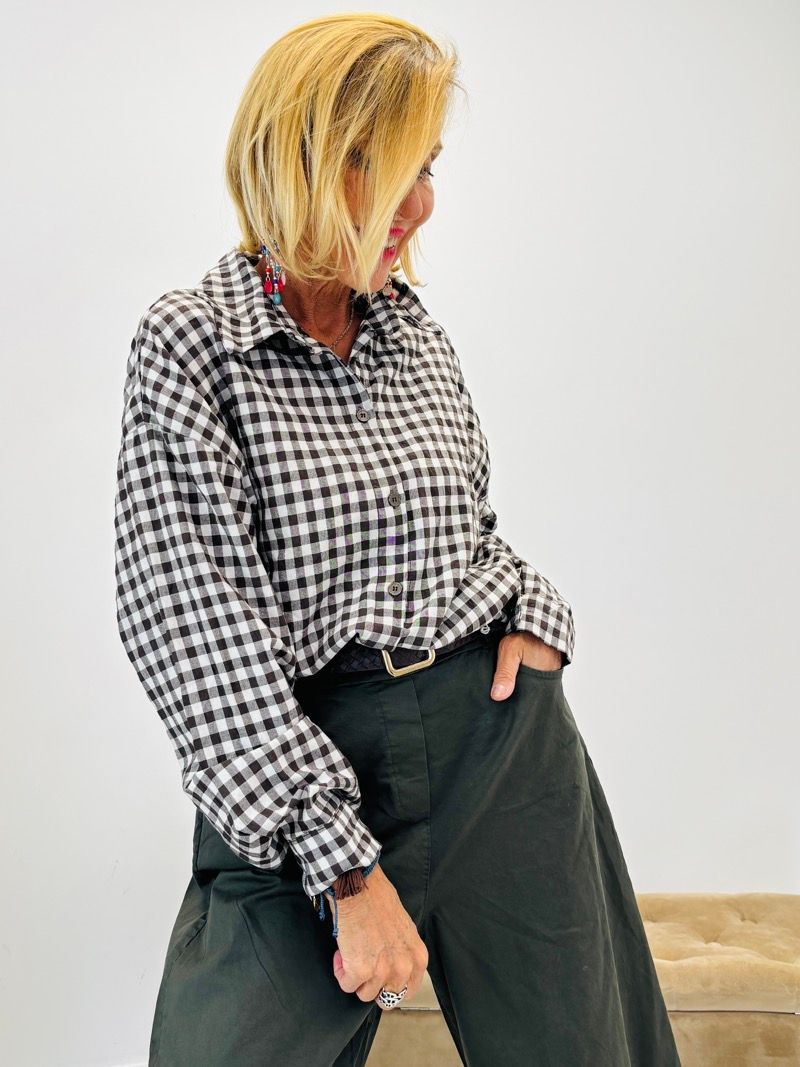 Chemise à carreaux - Kaki