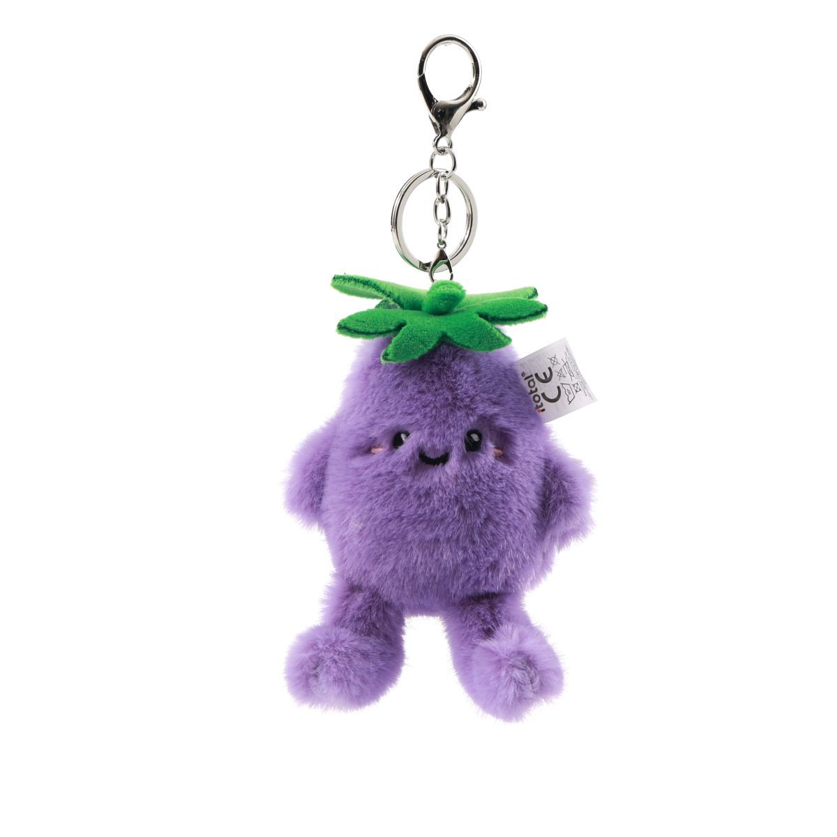 Porte-clés en peluche - Ellie l'aubergine