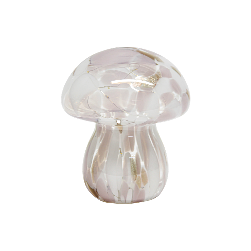 Déco LED champi - Tacheté rose à piles