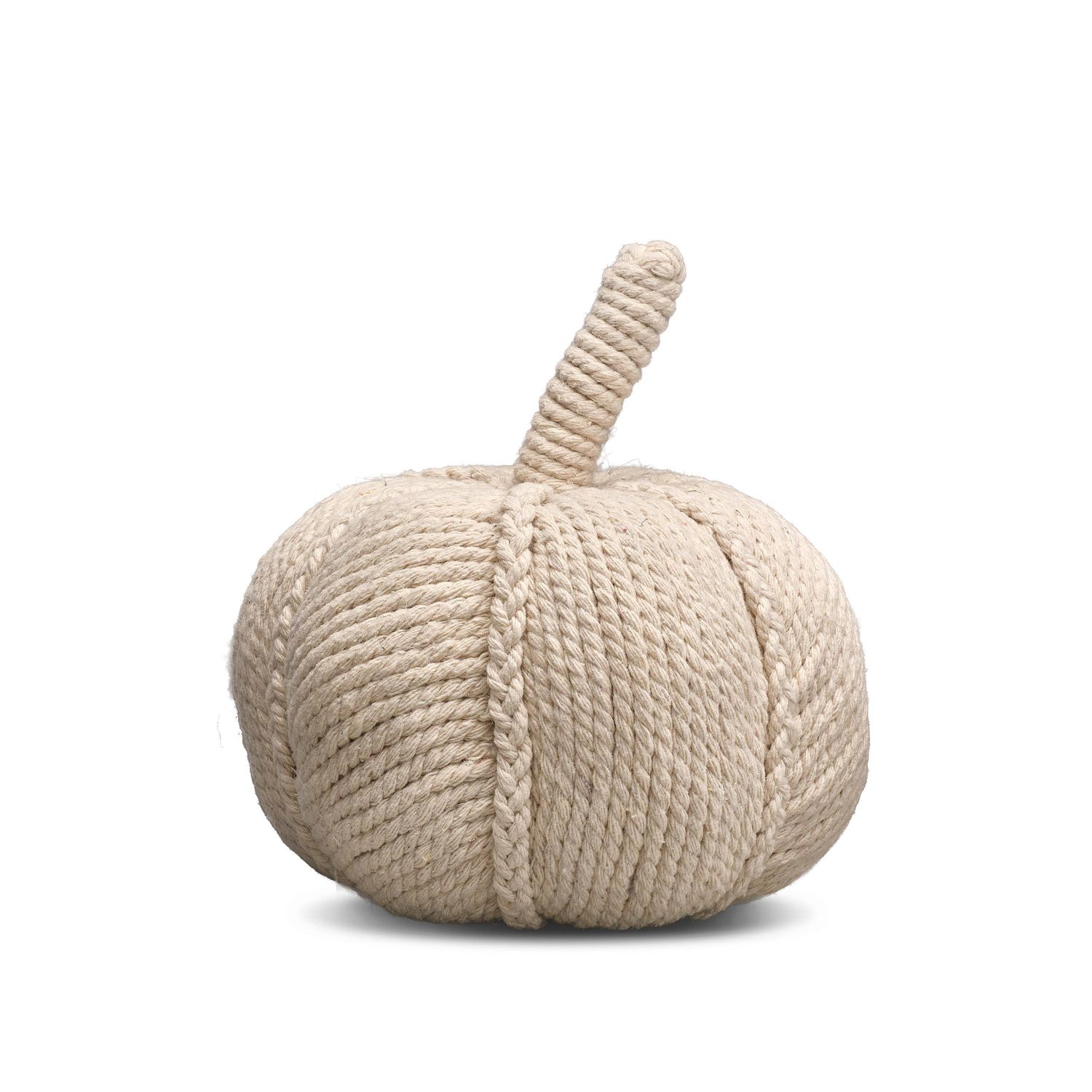 Petite citrouille en corde crème