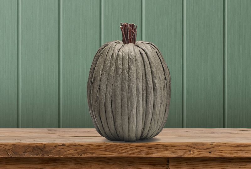 Grande citrouille en papier charbon