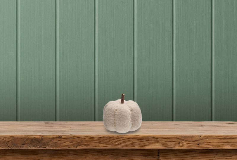 Citrouille en feutre crème