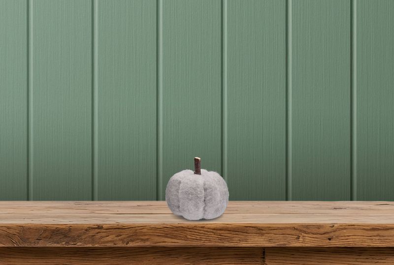 Citrouille en feutre gris