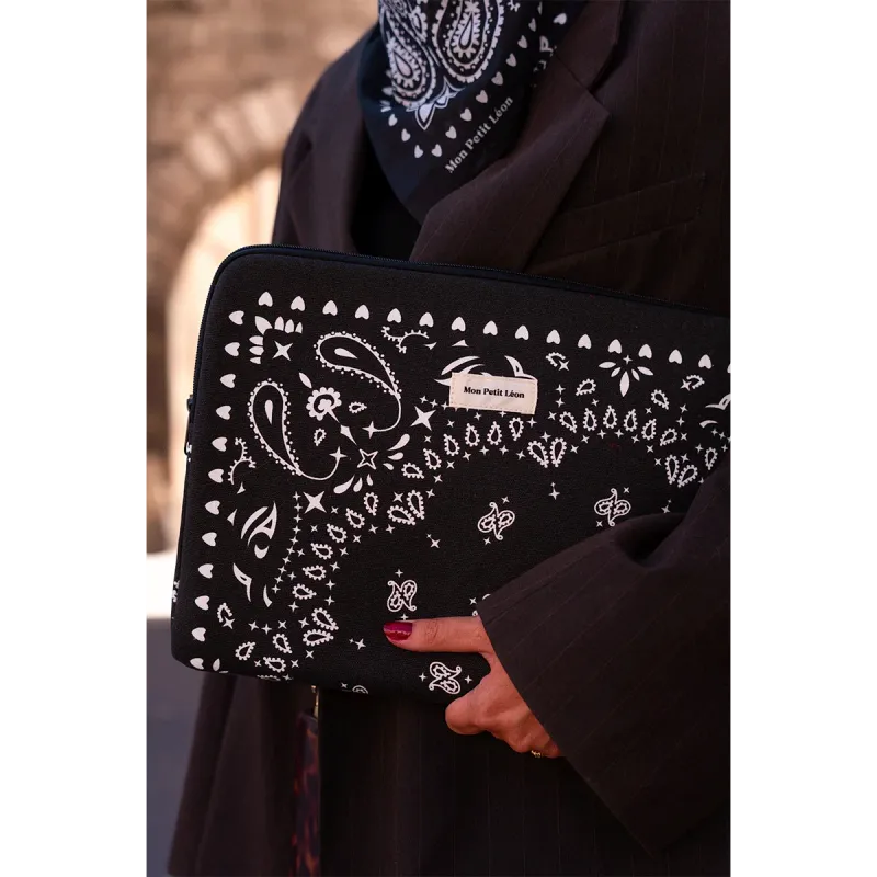Housse d'ordinateur - Bandana noir