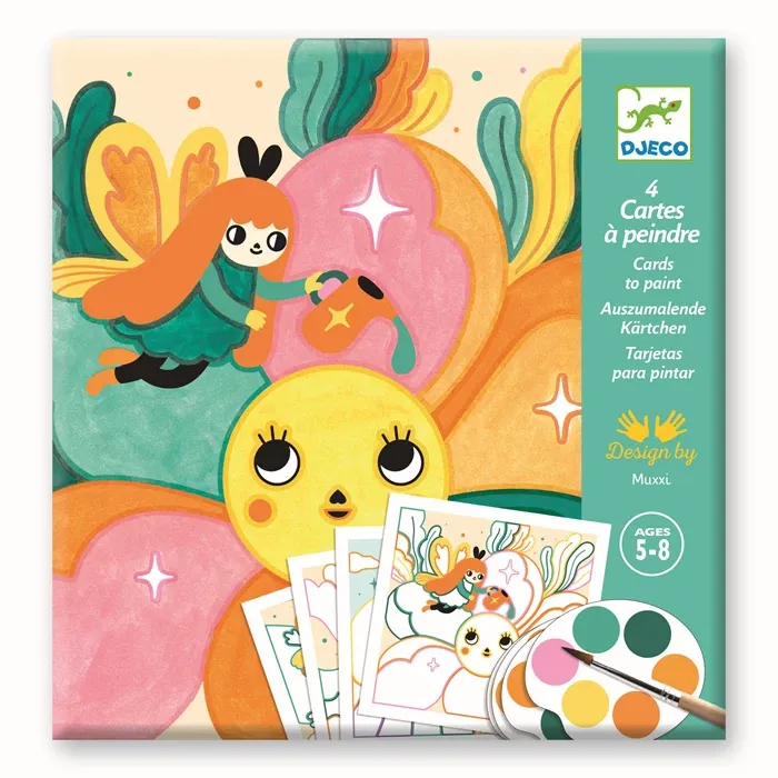 Cartes à colorier Jardin Féérique