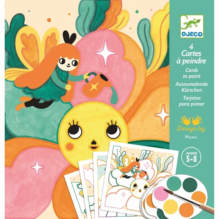 Cartes à colorier Jardin Féérique