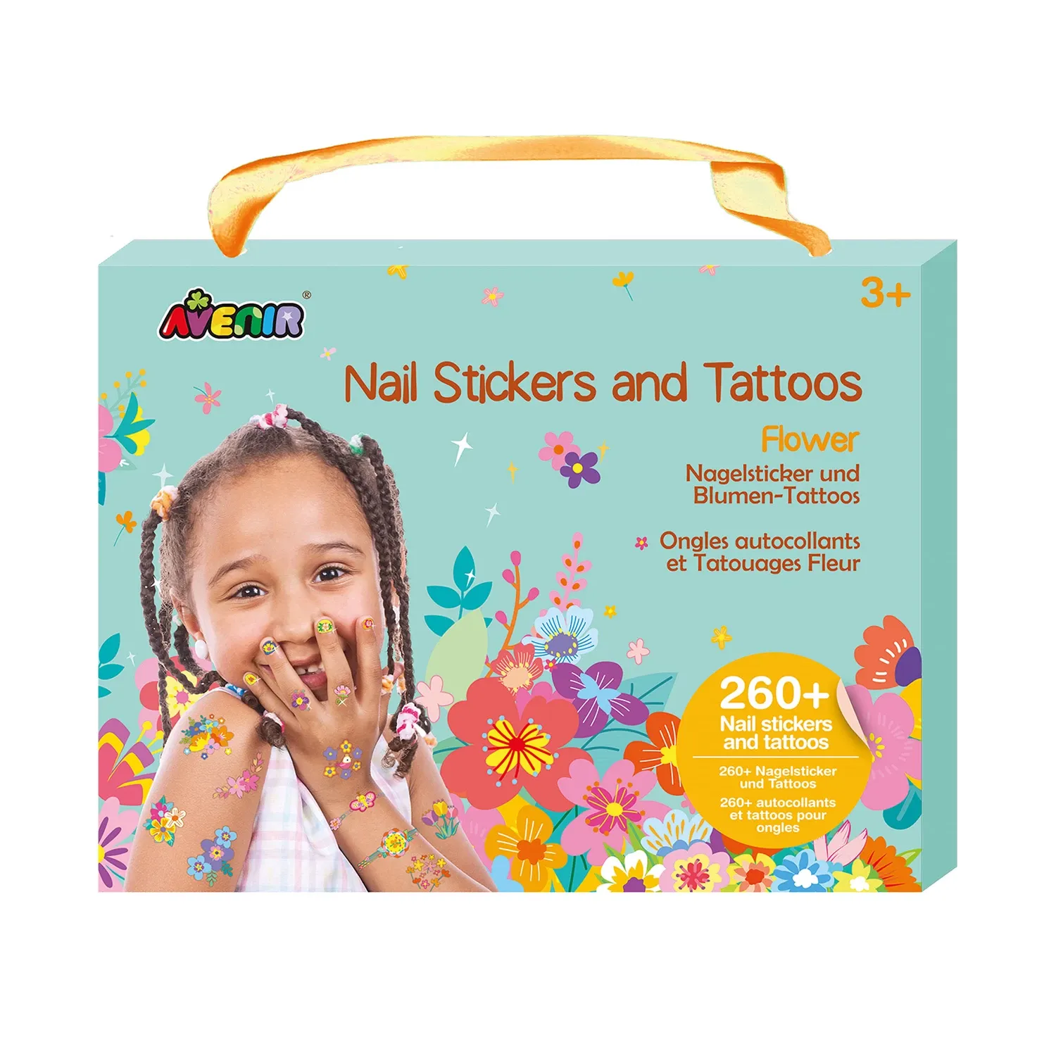 Ongles autocollants et Tatouages Fleur
