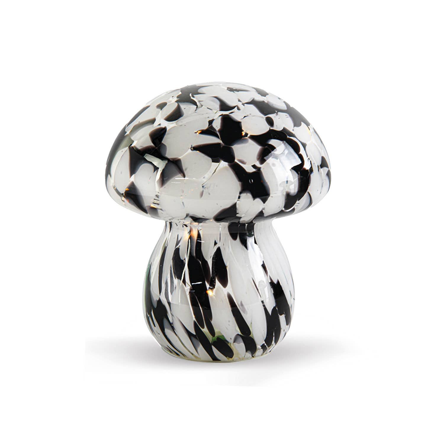 Déco LED champi - Tacheté noire à piles