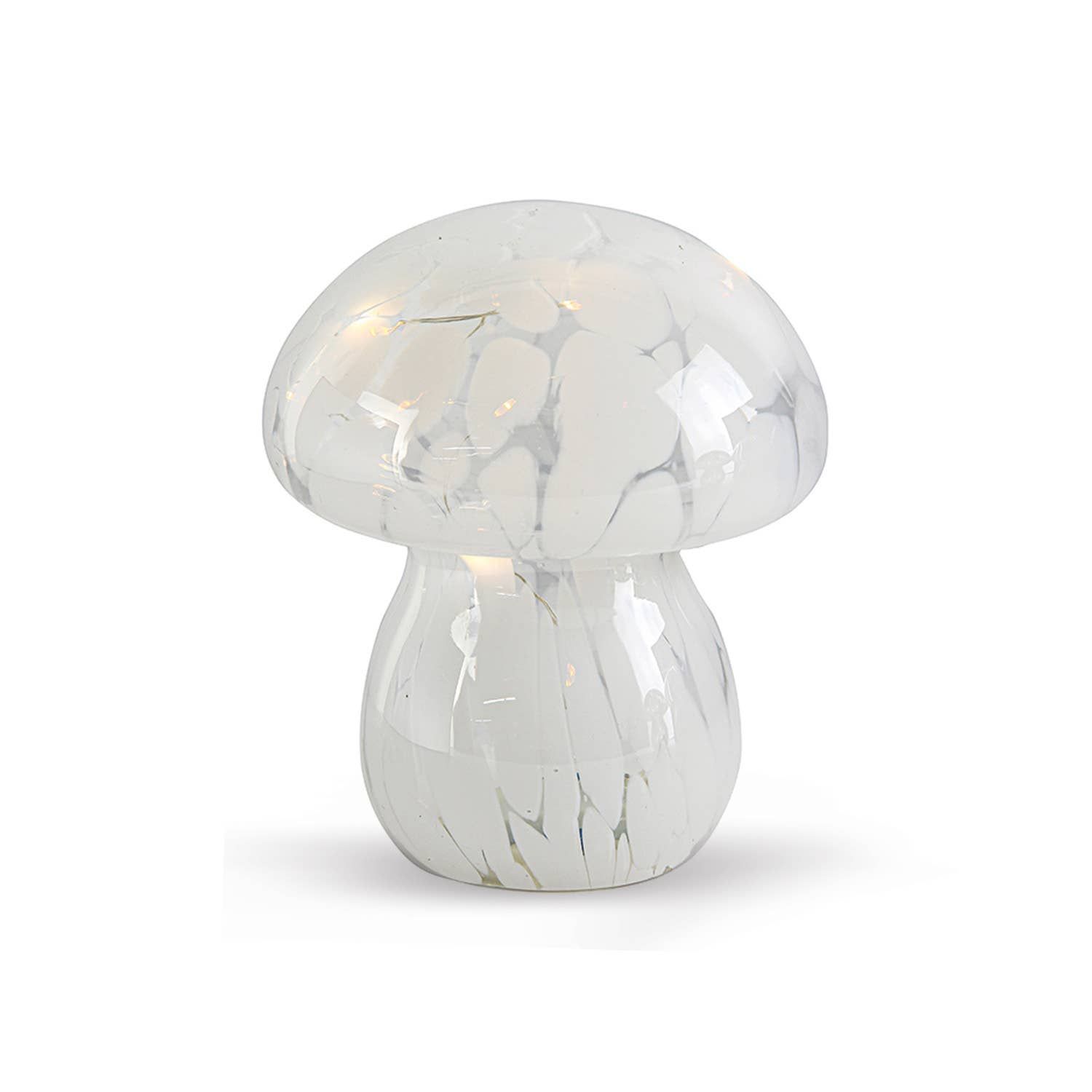Déco LED champi - Tacheté blanche à piles