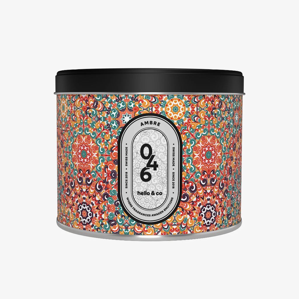 Bougie Hello Candle - N°46 Ambre, Format: 500ml (3mèches)