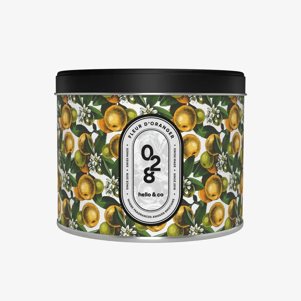 Bougie Hello Candle - N°28 Fleur d'Oranger, Format: 3 mèches (500ml)