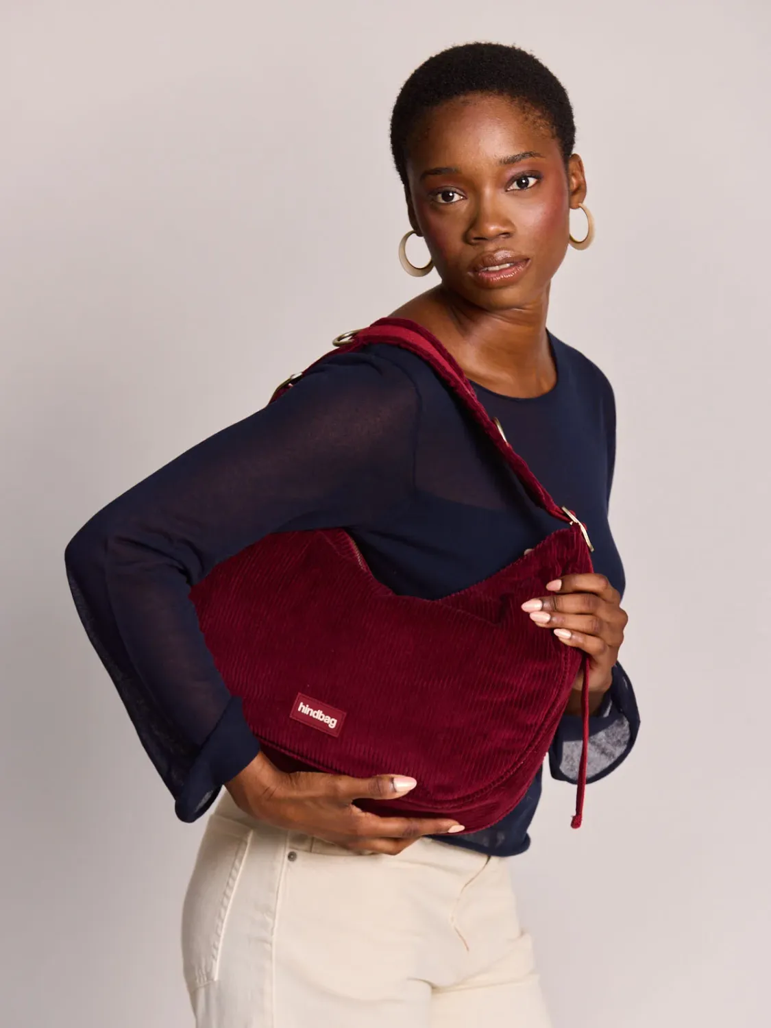 Sac à main Bianca - Velours Bordeaux