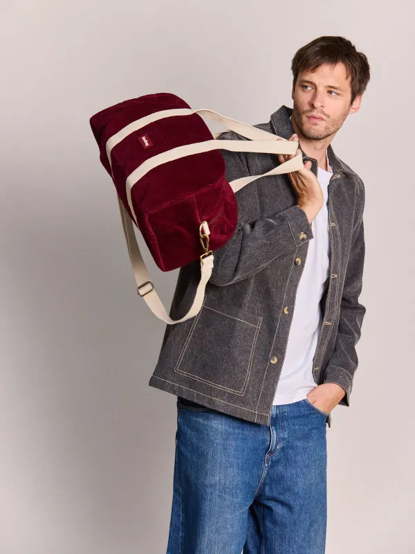 Sac week-end Charlie - Velours Bordeaux