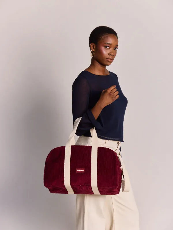 Sac week-end Charlie - Velours Bordeaux