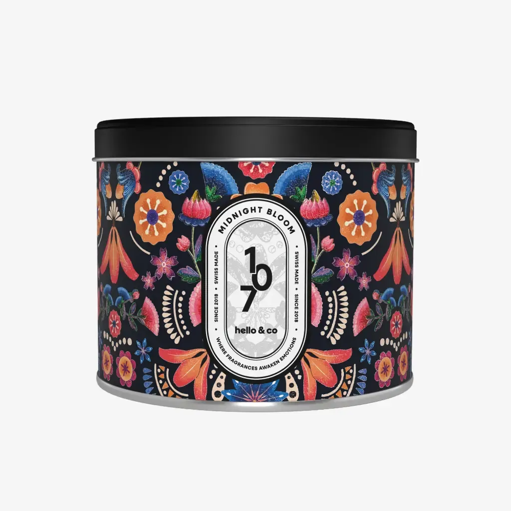 Bougie Hello Candle - N°107 Midnight Bloom, Format: 3 mèches (500ml)
