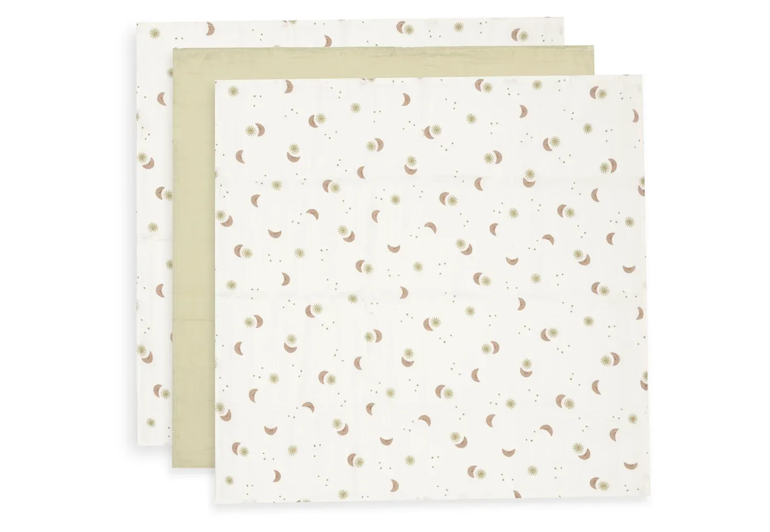 Lange gaze de Coton Small 70x70cm - Over the Moon - 3 Unités