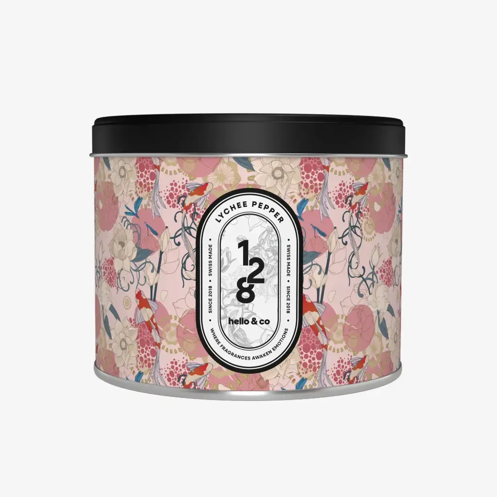 Bougie Hello Candle - N°128 Lychee Pepper, Format: 3 mèches ( 500ml)