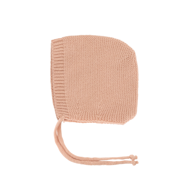 Béguin tricoté - Vieux Rose