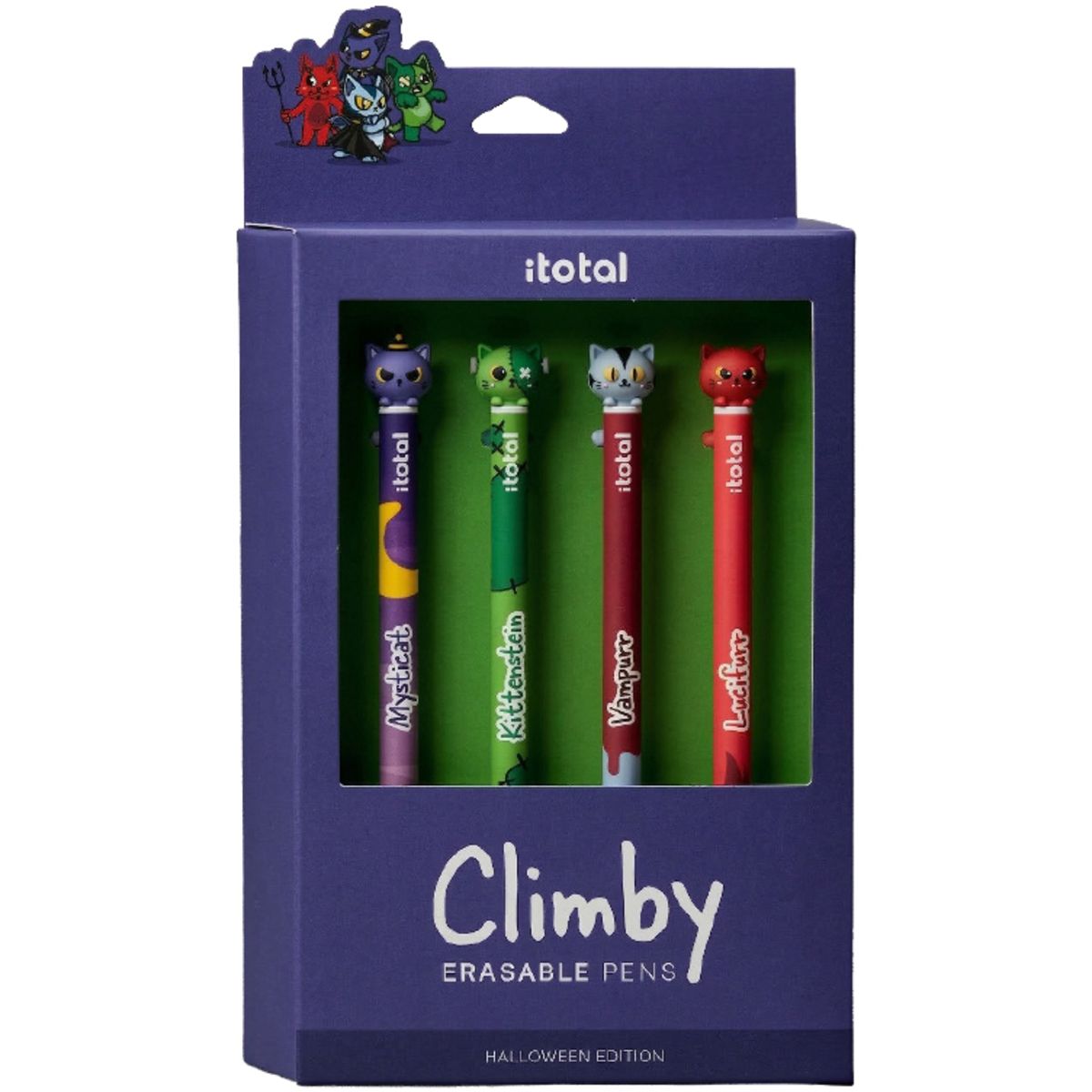 Set de 4 stylos effaçables Climby - Creepy vibes