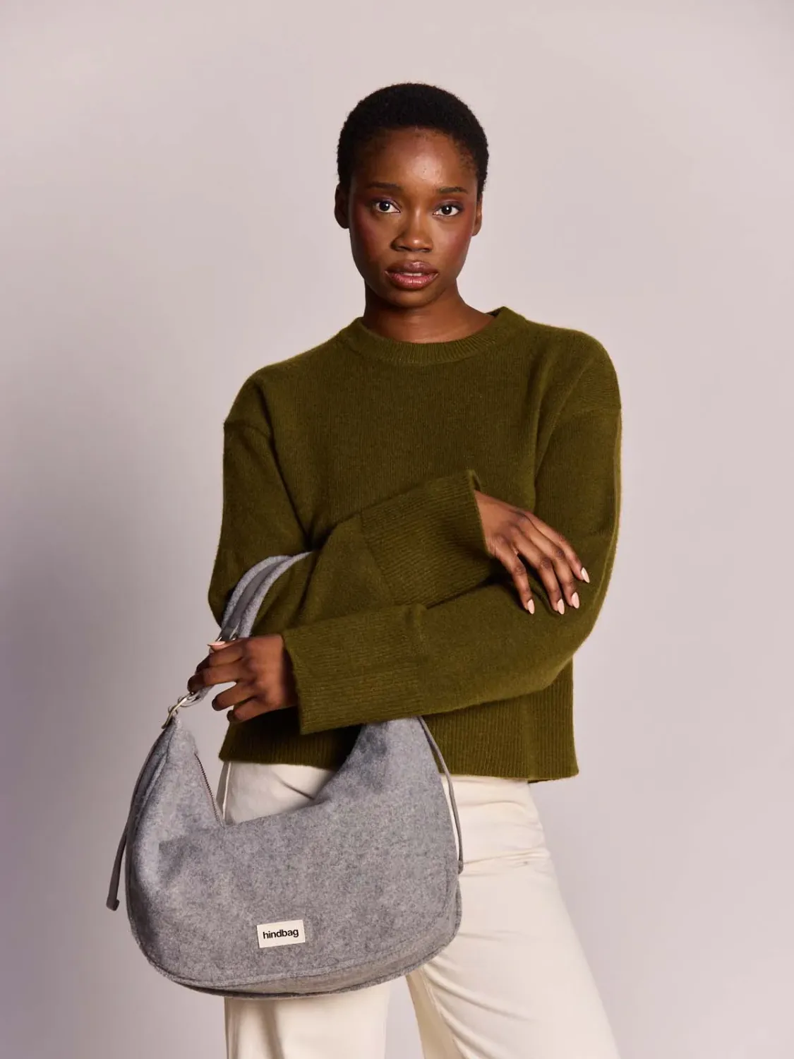 Sac à main Bianca - Effet lainé granite