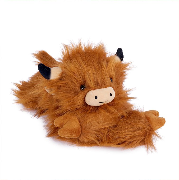 Peluche lestée Vache Highland - 50 cm - Podcoll
