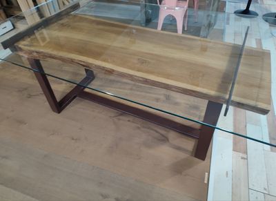 MESA CASTAÑO Y CRISTAL