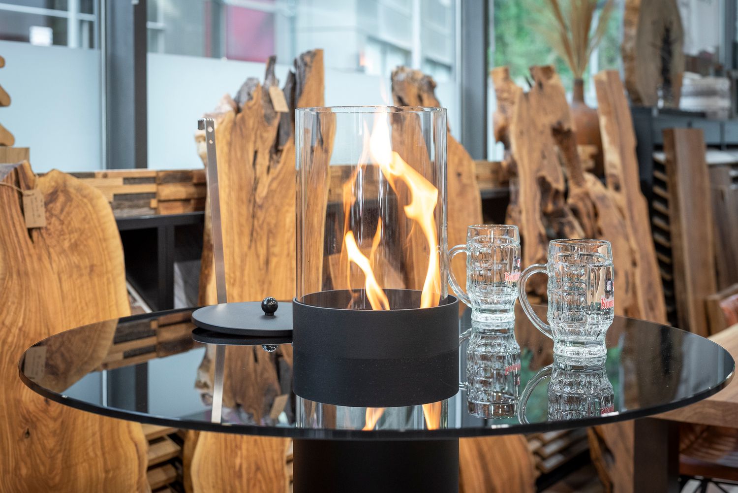 ESTUFA BIOETANOL EXTERIOR NEGRA