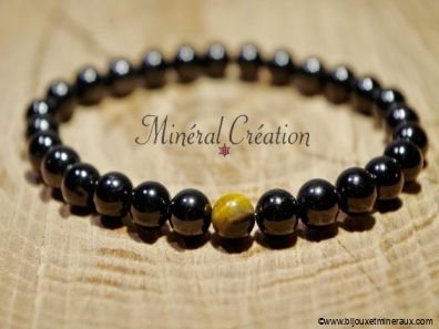 Spinelle Noire bracelet pierre minéraux
