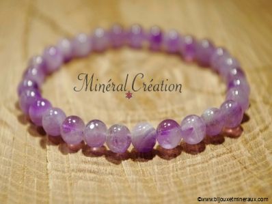 Améthyste rubanée bracelet