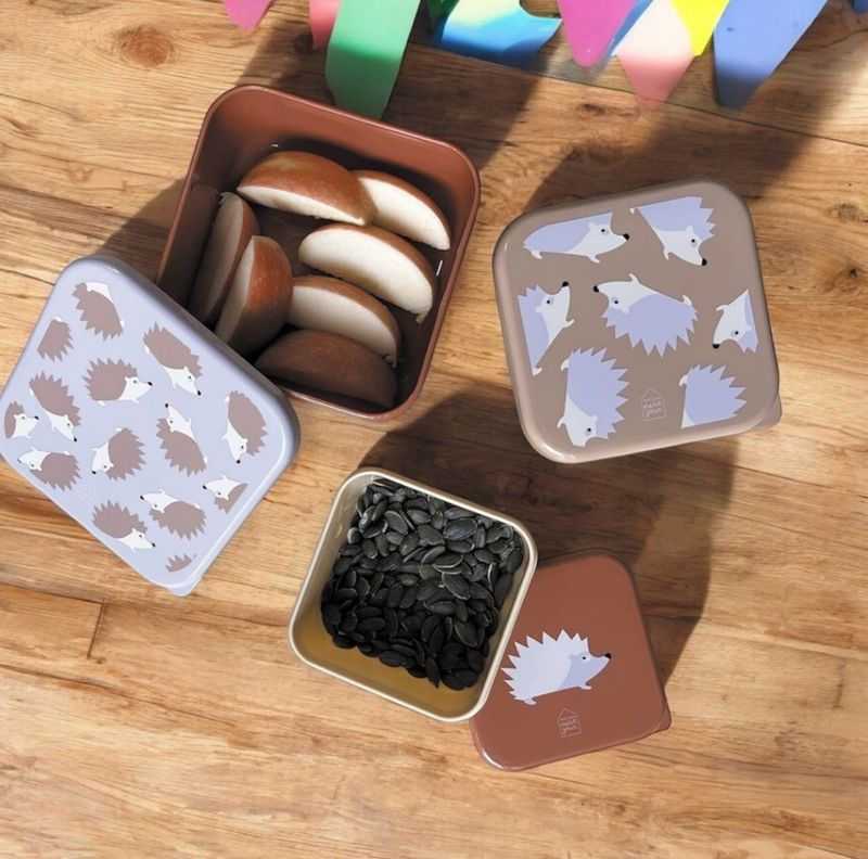 BOÎTES A GOÛTER - 3 LUNCH BOX LES HÉRISSONS